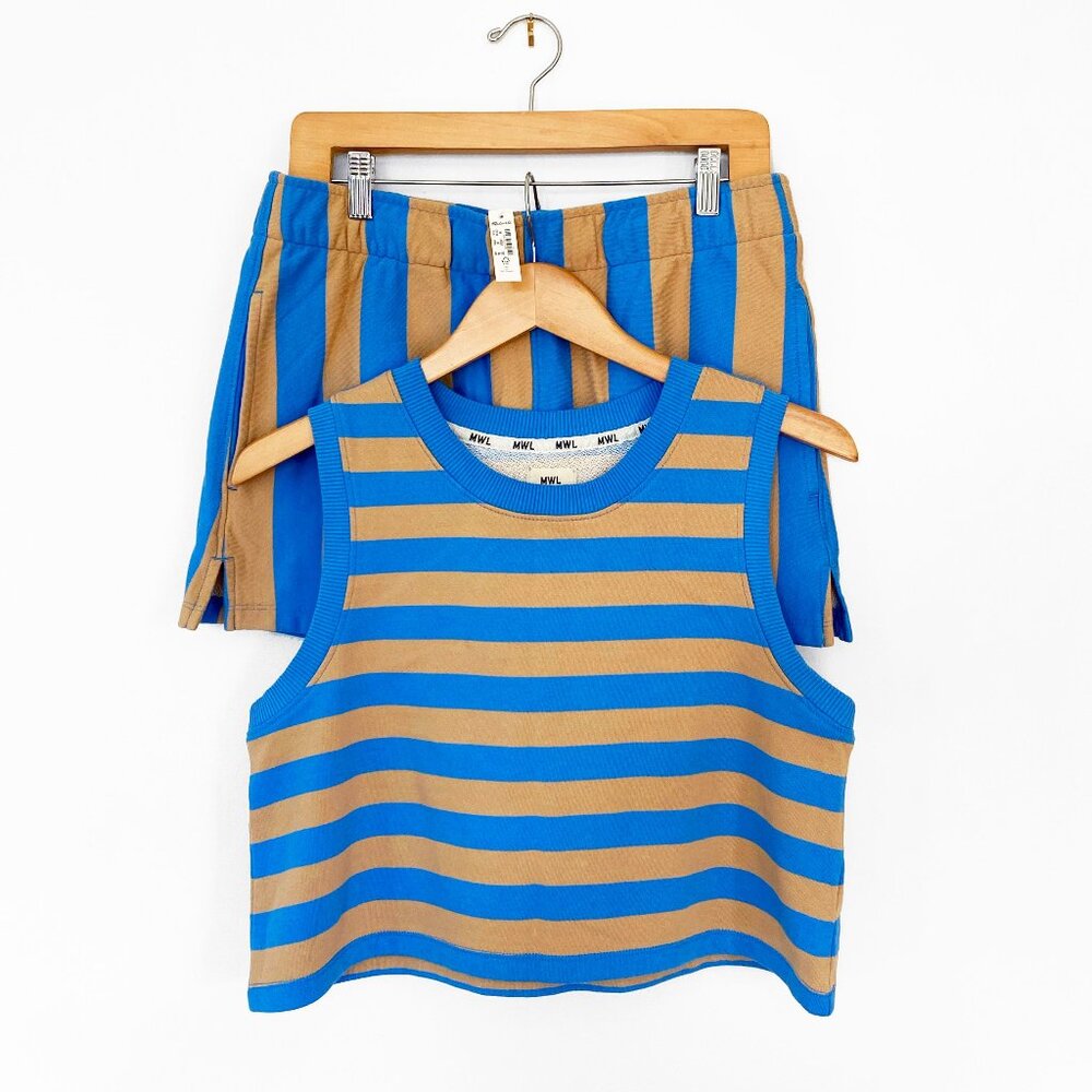 Madewell MWL brand Striped shorts and tank top set Size M